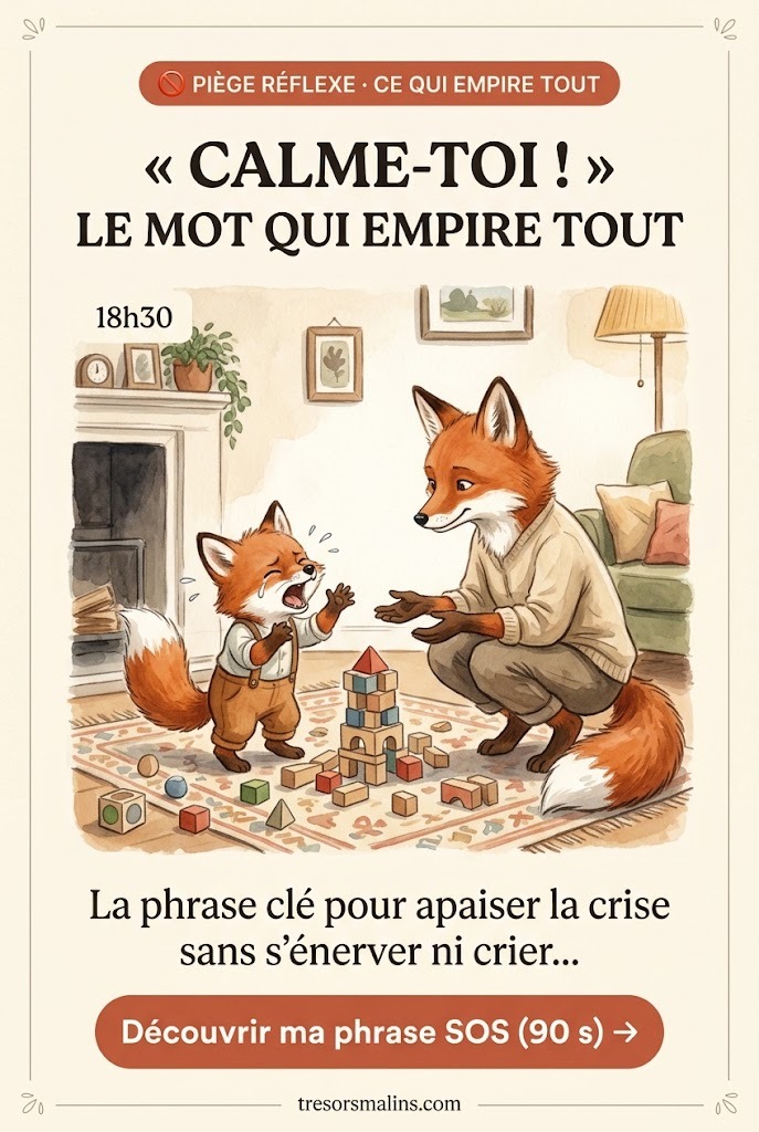 Épingle TrésorsMalins : Crise de colère à 4 ans, pourquoi ne pas dire Calme-toi (Gaspard 4 ans)