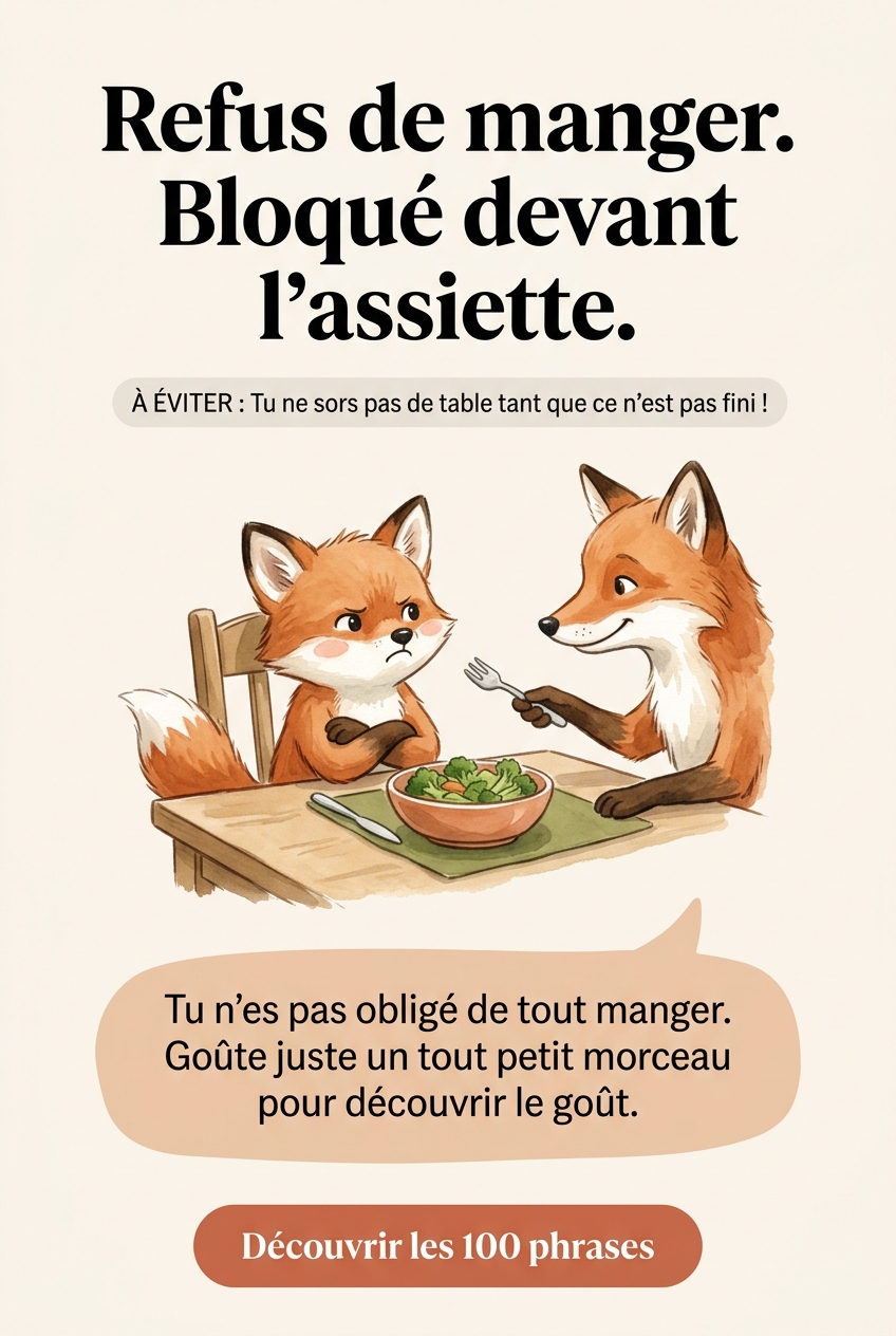 Épingle TrésorsMalins : Repas sans crise